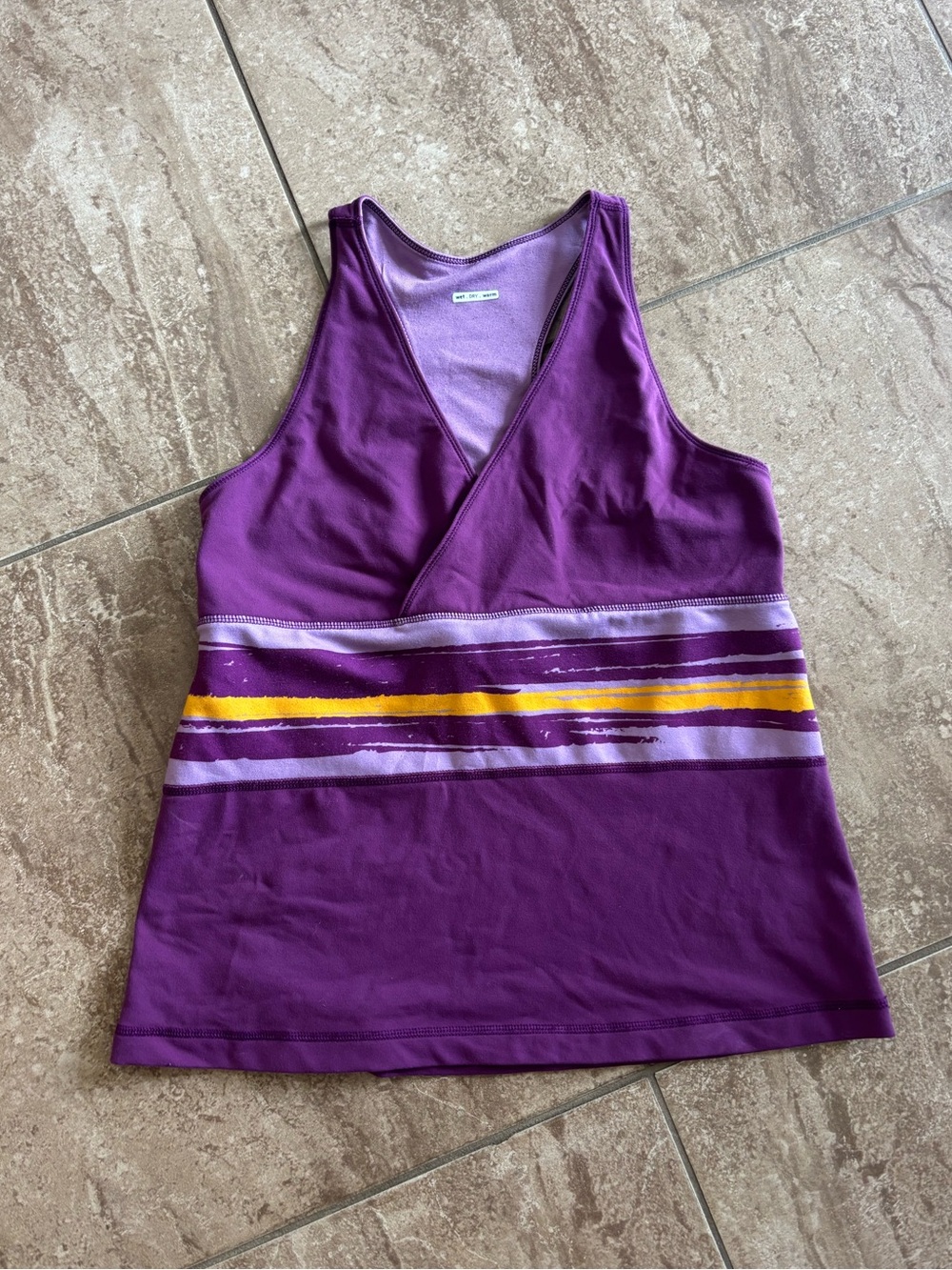 Lululemon size 6 retro purple crossover women’s race back tank top